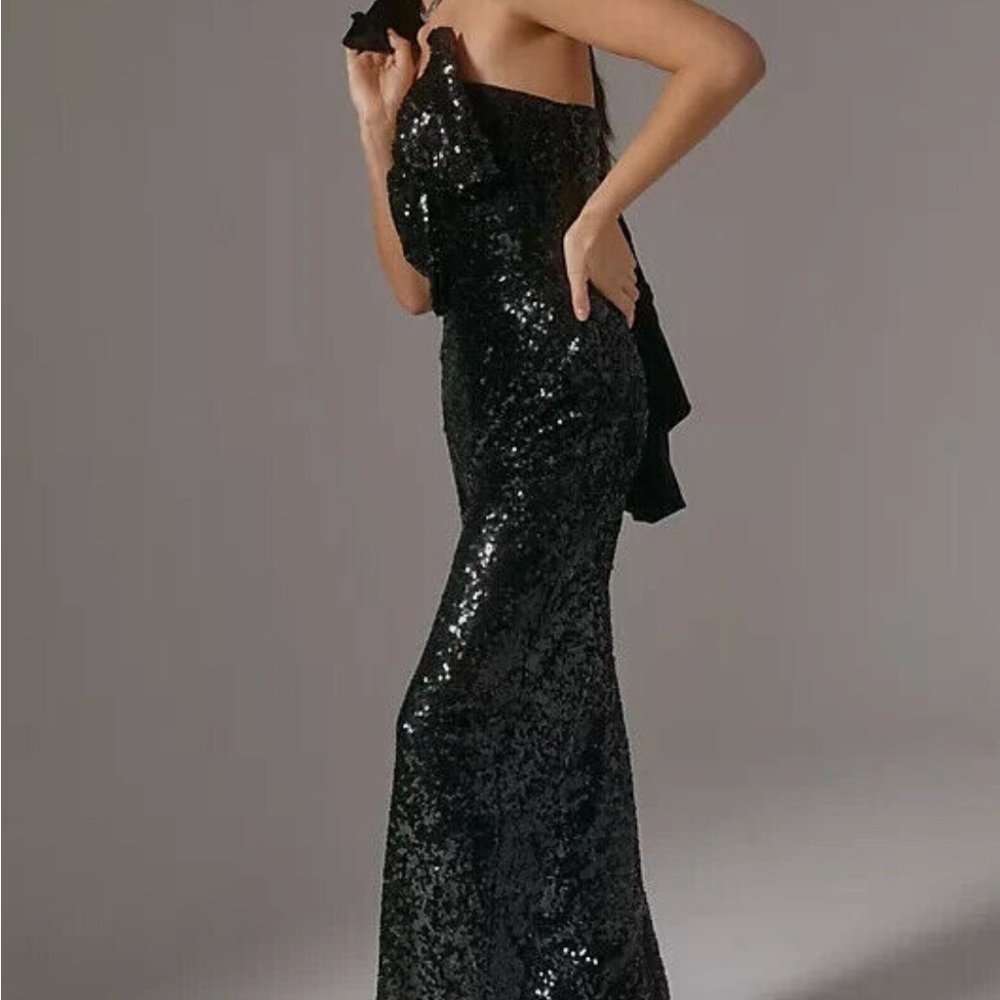 Anthropologie Black Sequin Jumpsuit